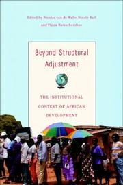 Cover of: Beyond Structural Adjustment: The Institutional Context of African Development