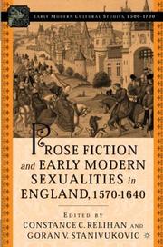 Cover of: Prose fiction and early modern sexuality in England, 1570-1640