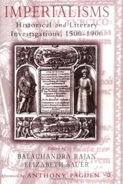 Cover of: Imperialisms: Historical and Literary Investigations, 1500-1900