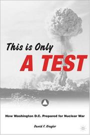 Cover of: This is only a test by David F. Krugler