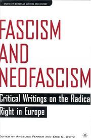 Cover of: Fascism and Neofascism: Critical Writings on the Radical Right in Europe (Studies in European Culture and History)