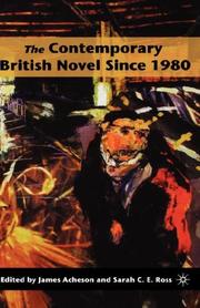 Cover of: The Contemporary British Novel since 1980