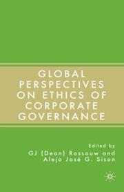 Cover of: Global Perspectives on Ethics of Corporate Governance