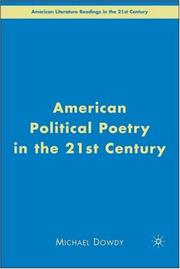 Cover of: American Political Poetry into the 21st Century (American Literature Readings in the Twenty-First Century)