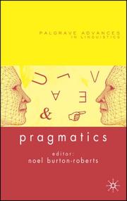 Cover of: Pragmatics (Palgrave Advances)