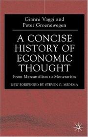 Cover of: A Concise History of Economic Thought: From Mercantilism to Monetarism