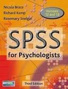 Cover of: SPSS for Psychologists by Nicola Brace, Richard Kemp, Rosemary Snelgar