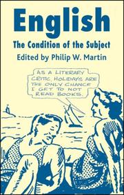 Cover of: English: The Condition of the Subject