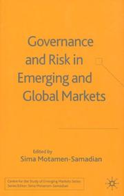 Cover of: Governance and risk in emerging and global markets