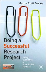 Cover of: Doing a Successful Research Project by Martin Brett Davies