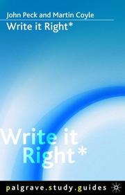 Cover of: Write It Right: A Handbook for Students (Palgrave Study Guides)