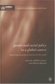 Cover of: Gender and social policy in a global context by edited by Shahra Razavi and Shireen Hassim.