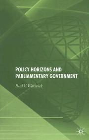 Cover of: Policy horizons and parliamentary government