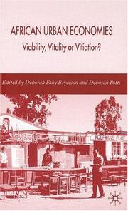 Cover of: African urban economies: viability, vitality, or vitiation?