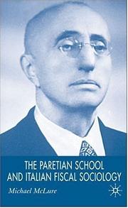 Cover of: The Paretian School and Italian Fiscal Sociology