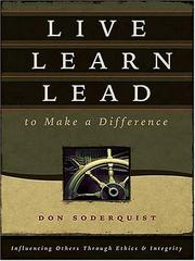 Cover of: Live Learn Lead to Make a Difference by Don Soderquist