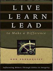 Cover of: Live Learn Lead to Make a Difference by Don Soderquist, Don Soderquist