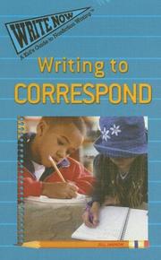 Cover of: Writing to correspond