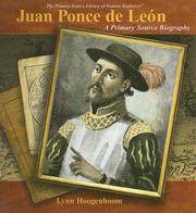 Cover of: Juan Ponce de León | Lynn Hoogenboom