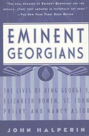 Cover of: Eminent Georgians by John Halperin