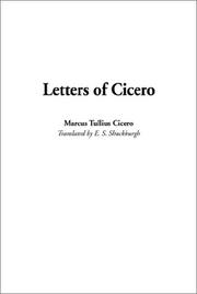 Cover of: Letters of Cicero by Cicero, Cicero