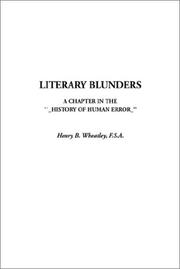 Cover of: Literary Blunders