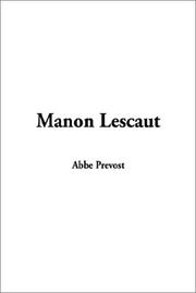 Cover of: Manon Lescaut by Abbé Prévost