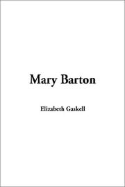 Cover of: Mary Barton by Elizabeth Cleghorn Gaskell