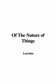 Cover of: Of the Nature of Things by Titus Lucretius Carus