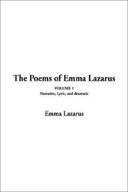 Cover of: The Poems of Emma Lazarus by Emma Lazarus, Emma Lazarus