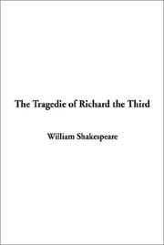 Cover of: The Tragedie of Richard the Third by William Shakespeare