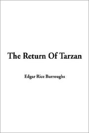 Cover of: The Return of Tarzan by Edgar Rice Burroughs