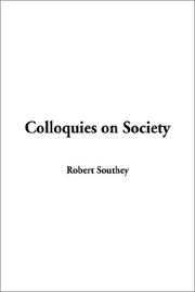 Cover of: Colloquies on Society