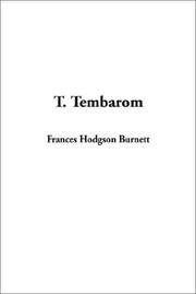 Cover of: T. Tembarom by Frances Hodgson Burnett