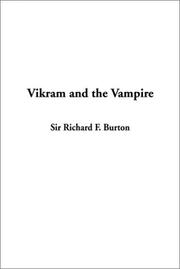 Cover of: Vikram and the Vampire by Richard Francis Burton