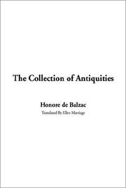 Cover of: The Collection of Antiquities by Honoré de Balzac