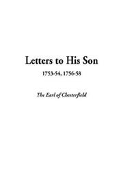 Cover of: Letters to His Son, 1753-54, 1756-58