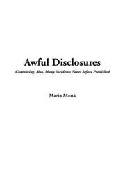 Cover of: Awful Disclosures