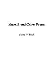 Cover of: Mazelli, and Other Poems