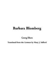 Cover of: Barbara Blomberg