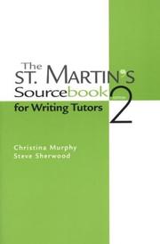 Cover of: The St. Martin's sourcebook for writing tutors