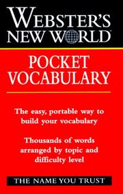 Cover of: Webster's New World pocket vocabulary