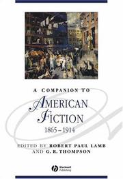 Cover of: A companion to American fiction, 1865-1914