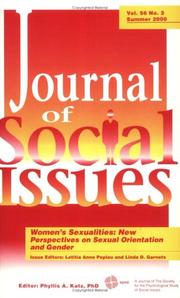 Cover of: Women's Sexualities: New Perspectives on Sexual Orientation and Gender (Journal of Social Issues)