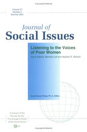 Cover of: Listening to the Voices of Poor Women (Journal of Social Issues)