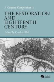 Cover of: A concise companion to the Restoration and eighteenth century