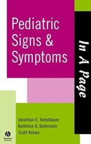 Cover of: In A Page Pediatric Signs & Symptoms (In a Page Series) by Jonathan E Teitelbaum, Kathleen O DeAntonis, Scott Kahan