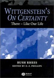 Cover of: Wittgenstein's on Certainty by Rush Rhees