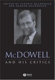 Cover of: McDowell and His Critics (Philosophers and Their Critics) by Graham MacDonald