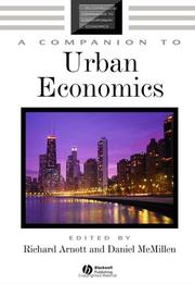 Cover of: A companion to urban economics by edited by Richard Arnott and Daniel McMillen.
